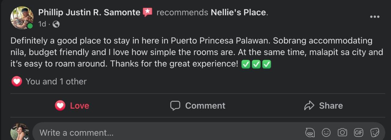 Nellie'S Place Puerto Princesa Ngoại thất bức ảnh